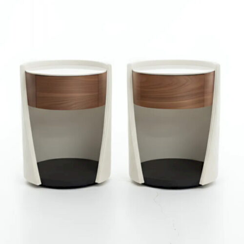 圓石面胡桃床頭櫃  讓臥室更有溫度：圖片 3