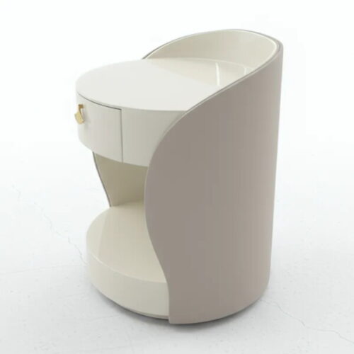 圓潤鋼烤床頭櫃  臥室溫柔點綴：圖片 1