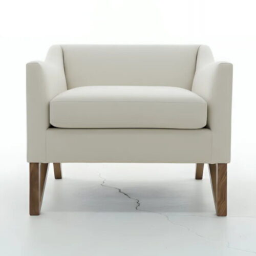 米白胡桃休閒椅  優雅設計氛圍：圖片 1