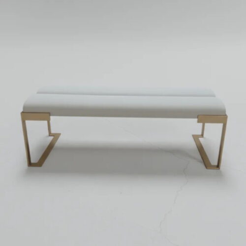 訂製長凳  極簡金漆長凳  輕奢金漆金屬框架：圖片 2