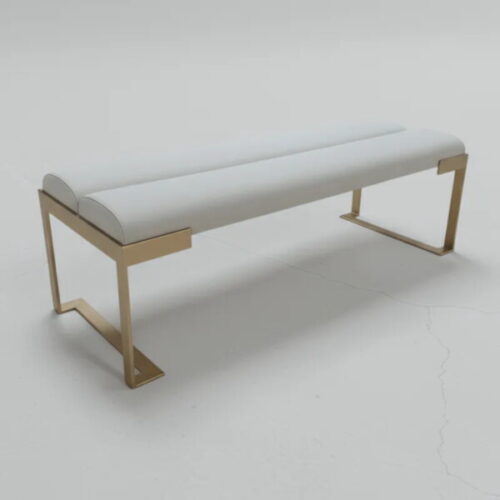 訂製長凳  極簡金漆長凳  輕奢金漆金屬框架：圖片 1
