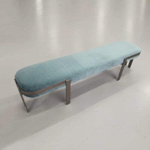 藍韻絨布長凳  輕奢空間亮點：圖片 1