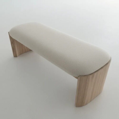 圓潤橡木腳長凳  溫潤自然質感：圖片 1